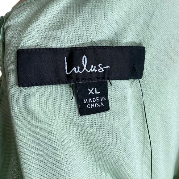 Lulus Midi Dress Womens XL Elite Cutie Embroidered Mint Green Cottage Fairy NWT - Picture 3 of 13